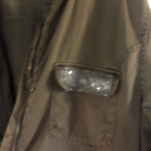 Torrid size 2 glam military green army jacket - Picture 2 of 5